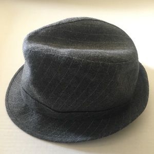 Unisex Gray Pinstripe Fedora